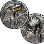 Ivory Coast KOOKABURRAS - Edition Signature Mauquoy Haut Relief 2x 5000 Francs Silver Two Coin Set Ultra High Relief 2022 Antique finish Gold plated 10 oz